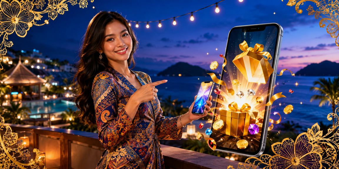 Pengguna mudah alih sedang mendaftar dengan bonus